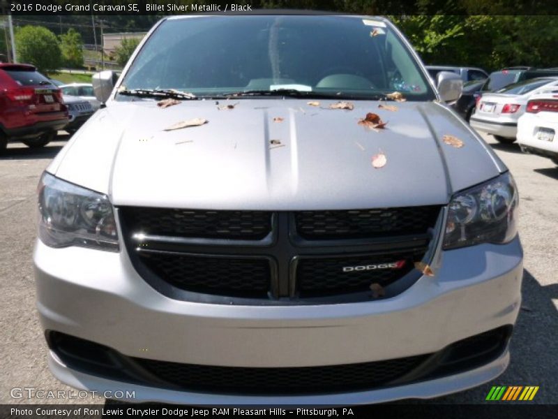 Billet Silver Metallic / Black 2016 Dodge Grand Caravan SE