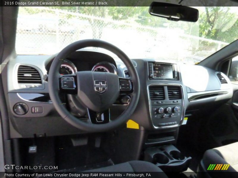 Billet Silver Metallic / Black 2016 Dodge Grand Caravan SE