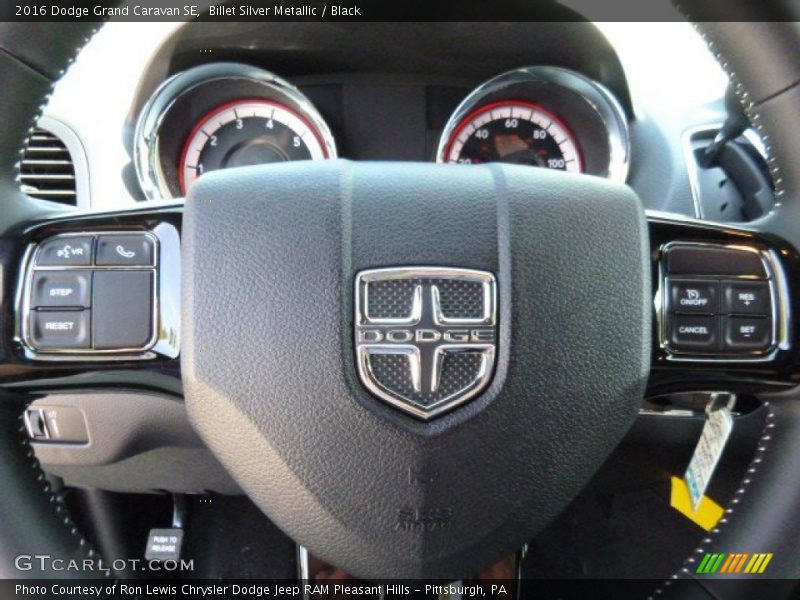 Billet Silver Metallic / Black 2016 Dodge Grand Caravan SE