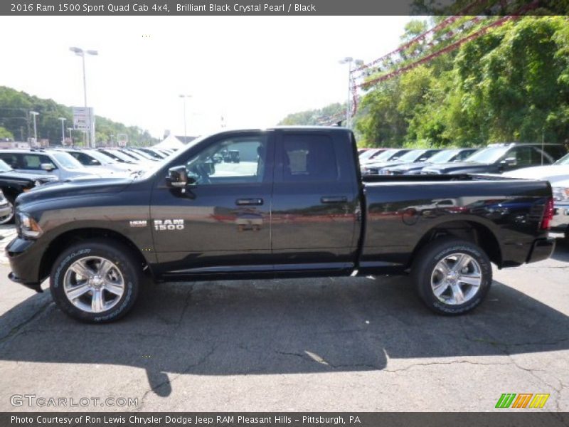  2016 1500 Sport Quad Cab 4x4 Brilliant Black Crystal Pearl