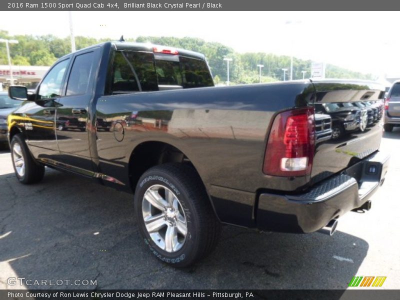 Brilliant Black Crystal Pearl / Black 2016 Ram 1500 Sport Quad Cab 4x4
