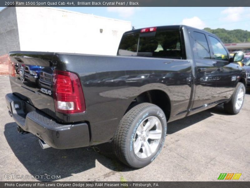 Brilliant Black Crystal Pearl / Black 2016 Ram 1500 Sport Quad Cab 4x4