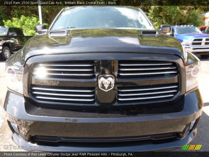 Brilliant Black Crystal Pearl / Black 2016 Ram 1500 Sport Quad Cab 4x4