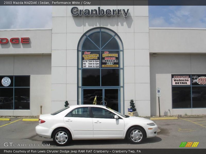 Performance White / Gray 2003 Mazda MAZDA6 i Sedan