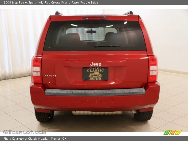 Red Crystal Pearl / Pastel Pebble Beige 2008 Jeep Patriot Sport 4x4