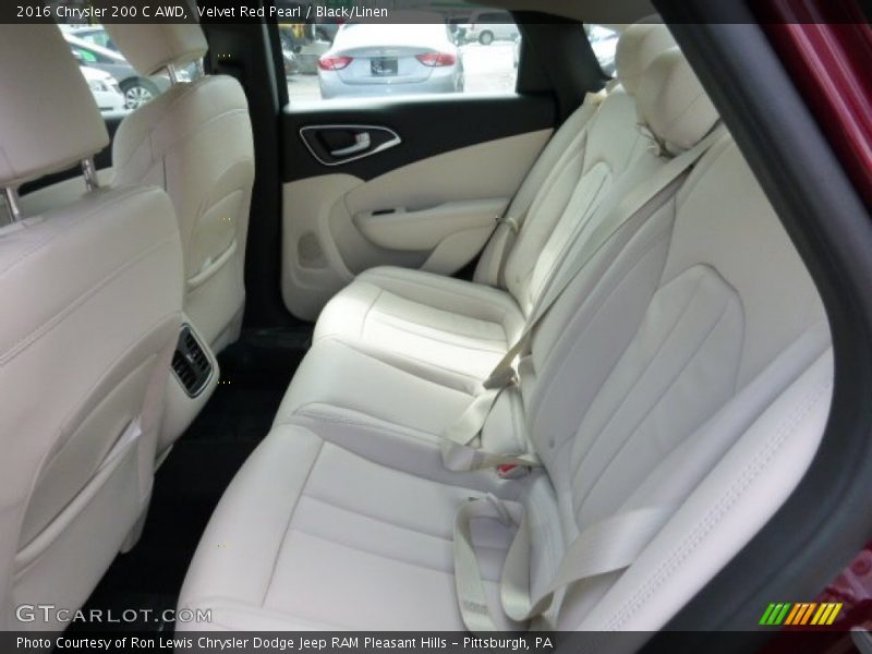 Velvet Red Pearl / Black/Linen 2016 Chrysler 200 C AWD