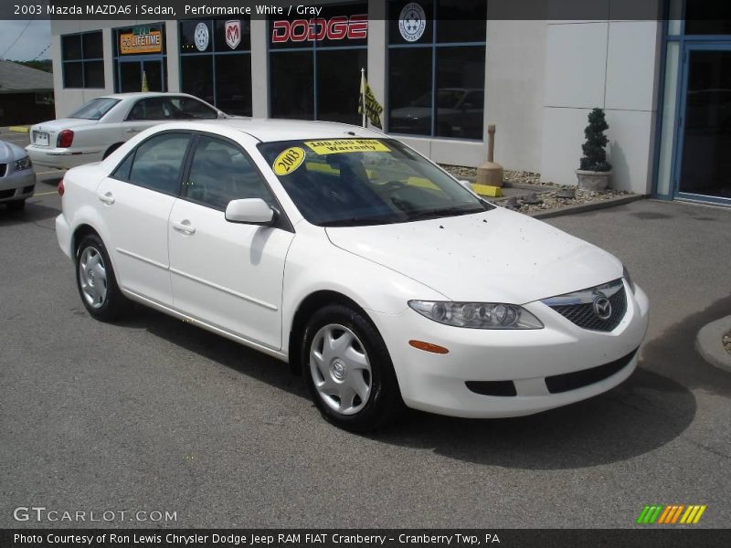 Performance White / Gray 2003 Mazda MAZDA6 i Sedan