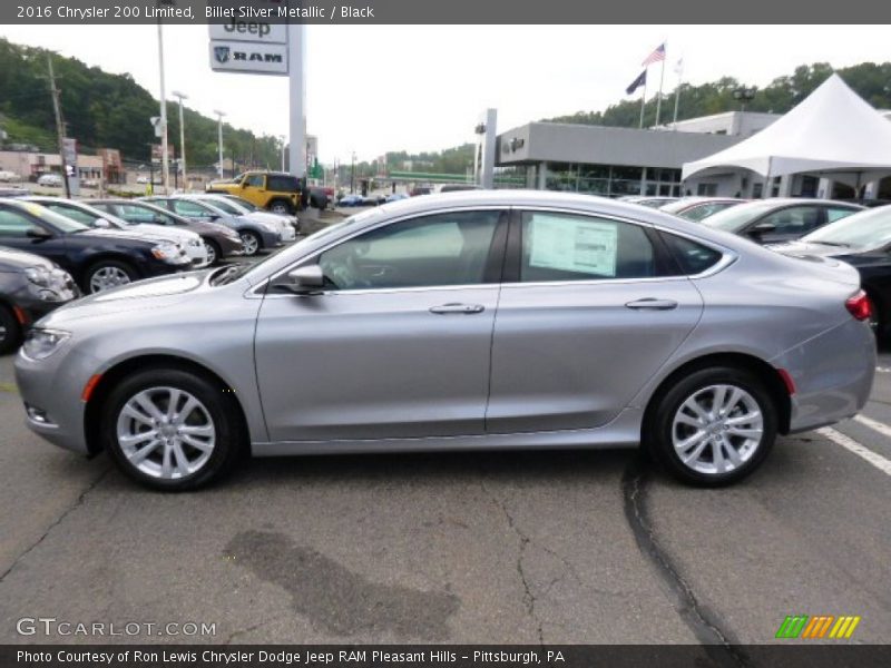 Billet Silver Metallic / Black 2016 Chrysler 200 Limited