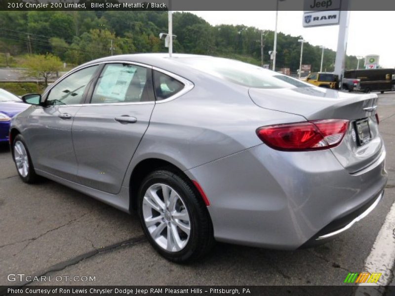 Billet Silver Metallic / Black 2016 Chrysler 200 Limited