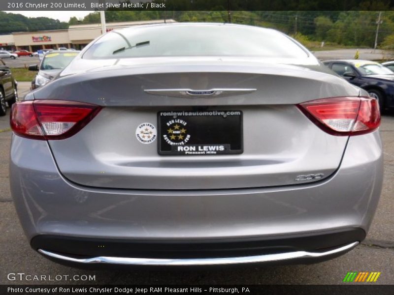 Billet Silver Metallic / Black 2016 Chrysler 200 Limited