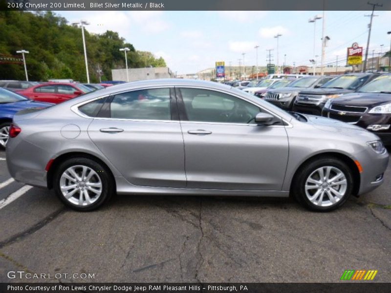 Billet Silver Metallic / Black 2016 Chrysler 200 Limited