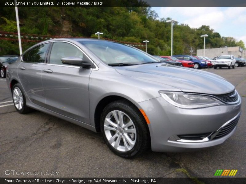 Billet Silver Metallic / Black 2016 Chrysler 200 Limited