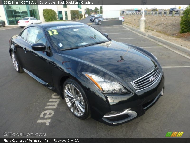 Black Obsidian / Graphite 2012 Infiniti G 37 S Sport Convertible