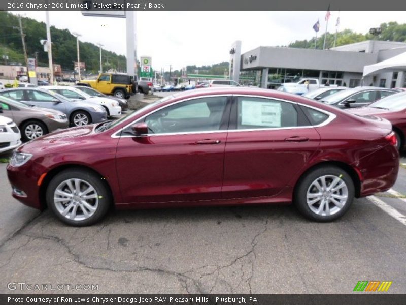 Velvet Red Pearl / Black 2016 Chrysler 200 Limited