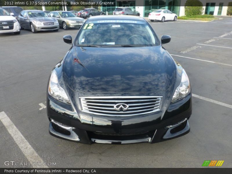 Black Obsidian / Graphite 2012 Infiniti G 37 S Sport Convertible
