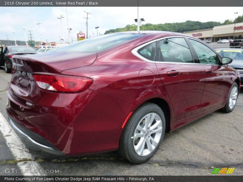 Velvet Red Pearl / Black 2016 Chrysler 200 Limited