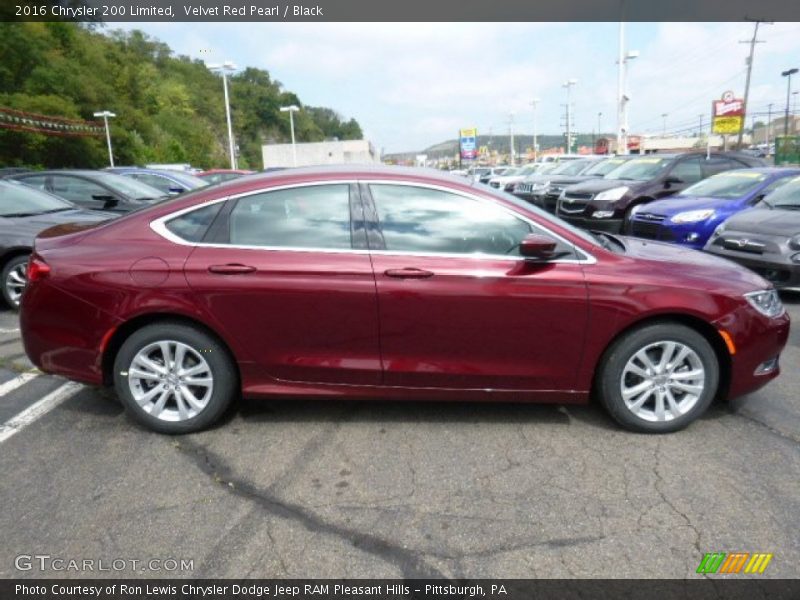 Velvet Red Pearl / Black 2016 Chrysler 200 Limited
