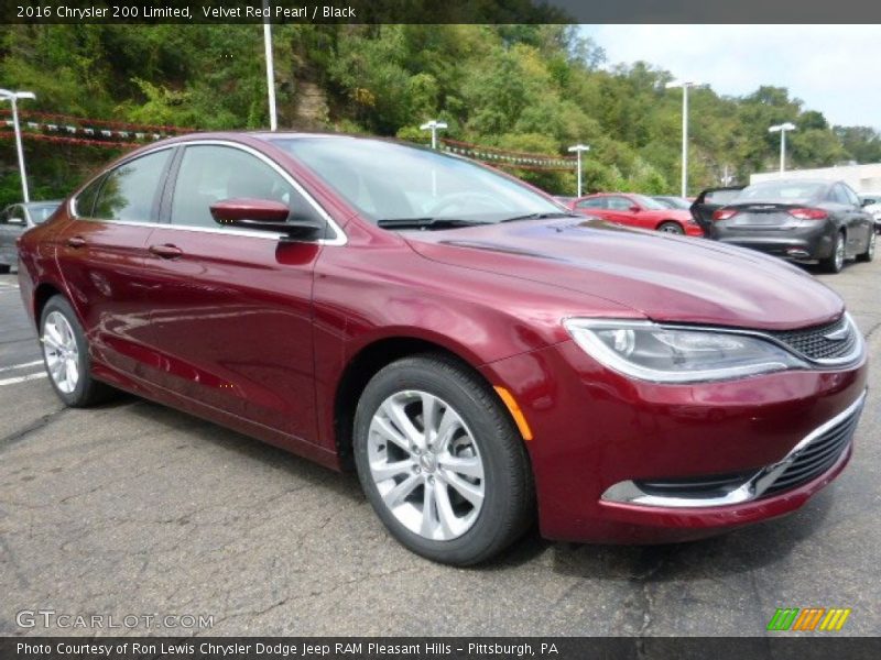Velvet Red Pearl / Black 2016 Chrysler 200 Limited