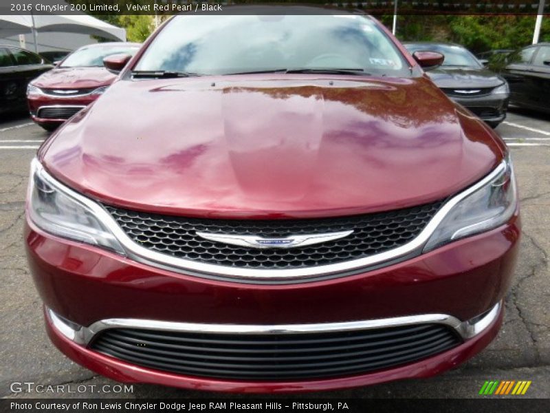 Velvet Red Pearl / Black 2016 Chrysler 200 Limited
