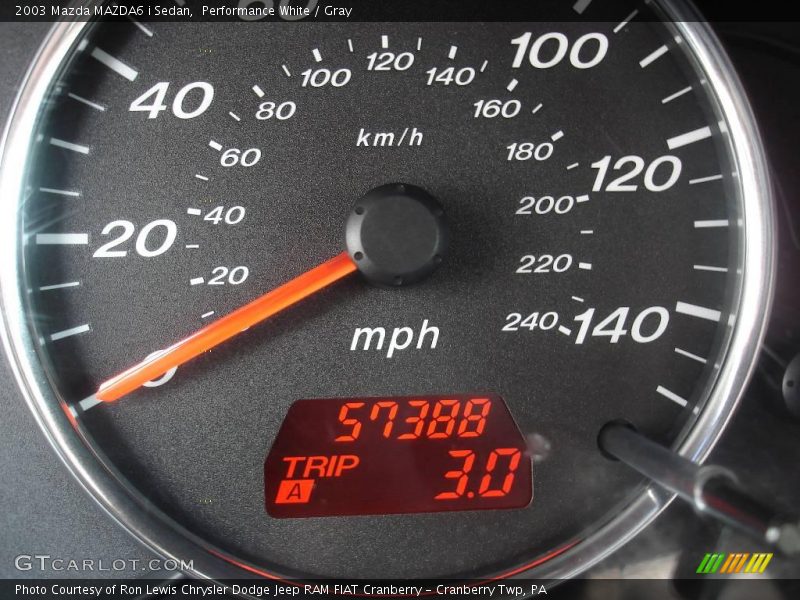 Performance White / Gray 2003 Mazda MAZDA6 i Sedan