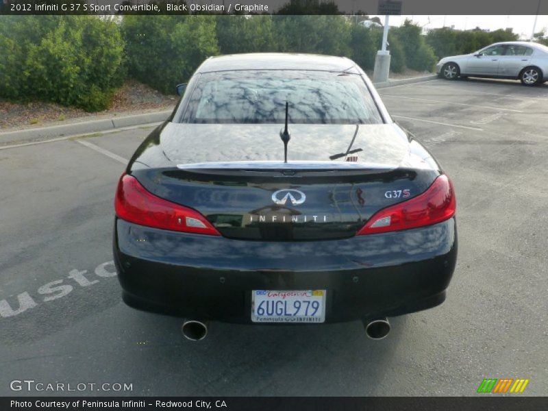 Black Obsidian / Graphite 2012 Infiniti G 37 S Sport Convertible
