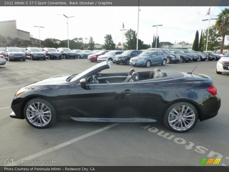 Black Obsidian / Graphite 2012 Infiniti G 37 S Sport Convertible