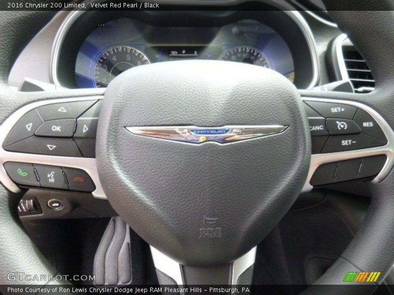 Velvet Red Pearl / Black 2016 Chrysler 200 Limited