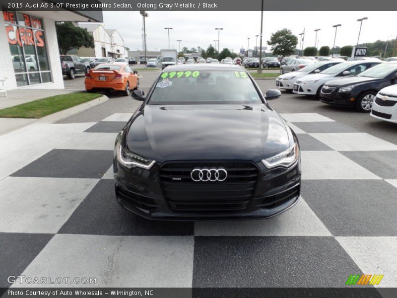 Oolong Gray Metallic / Black 2015 Audi A6 3.0T Prestige quattro Sedan