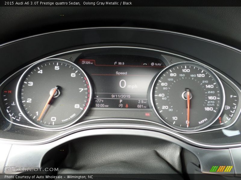 Oolong Gray Metallic / Black 2015 Audi A6 3.0T Prestige quattro Sedan