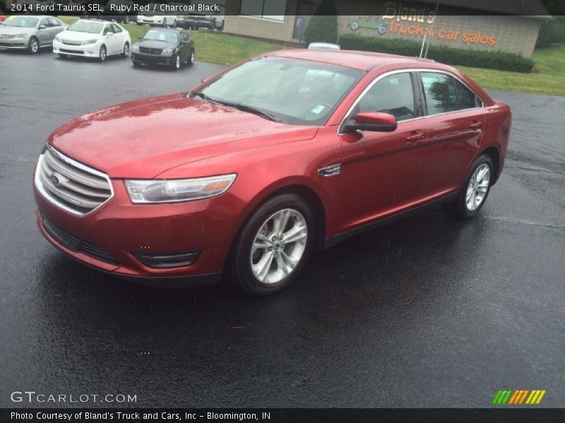 Ruby Red / Charcoal Black 2014 Ford Taurus SEL