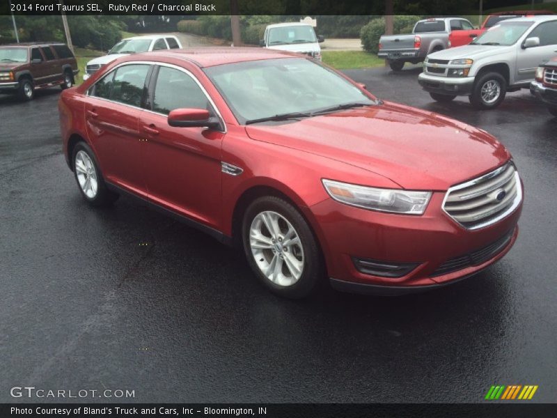 Ruby Red / Charcoal Black 2014 Ford Taurus SEL