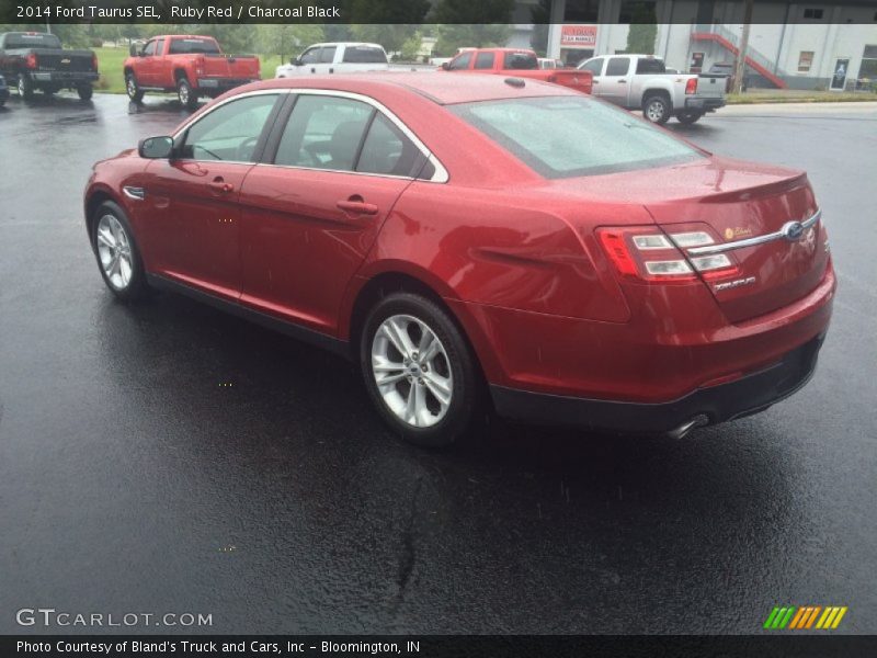 Ruby Red / Charcoal Black 2014 Ford Taurus SEL