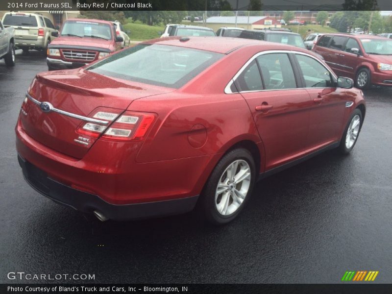 Ruby Red / Charcoal Black 2014 Ford Taurus SEL