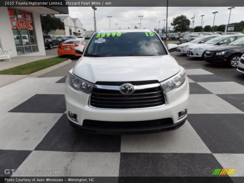 Blizzard Pearl White / Ash 2015 Toyota Highlander Limited