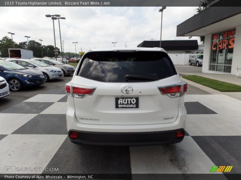 Blizzard Pearl White / Ash 2015 Toyota Highlander Limited