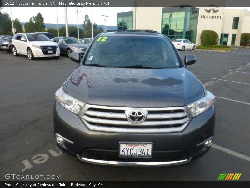 Magnetic Gray Metallic / Ash 2012 Toyota Highlander V6