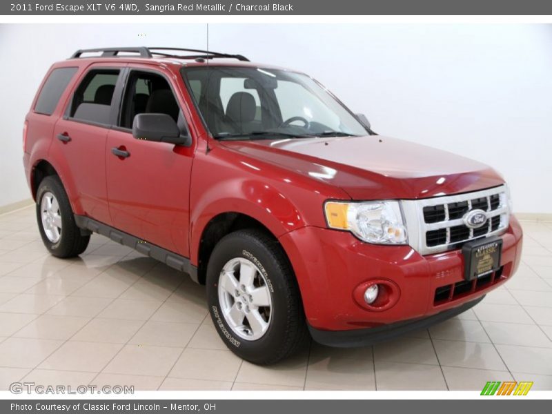 Sangria Red Metallic / Charcoal Black 2011 Ford Escape XLT V6 4WD