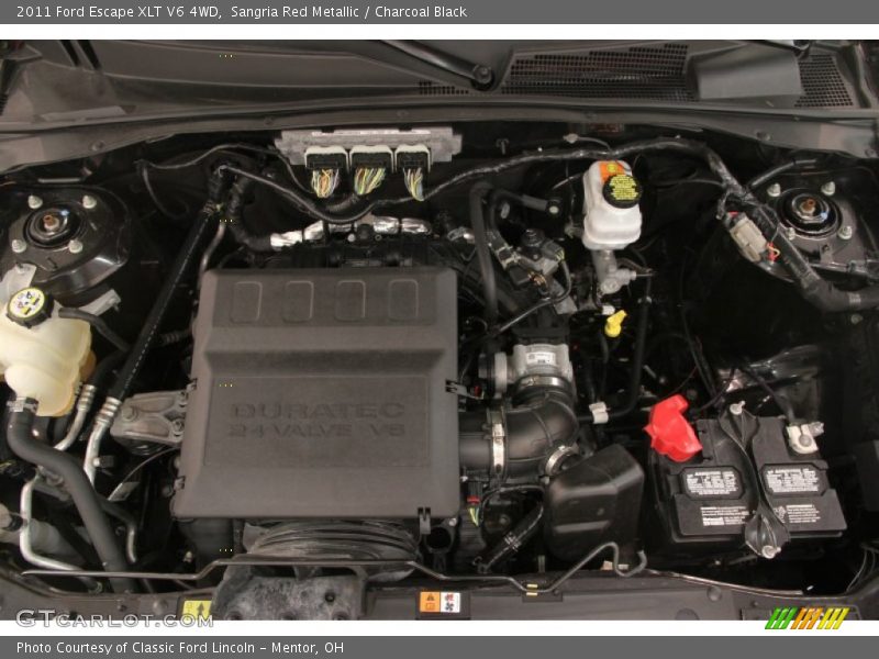 Sangria Red Metallic / Charcoal Black 2011 Ford Escape XLT V6 4WD