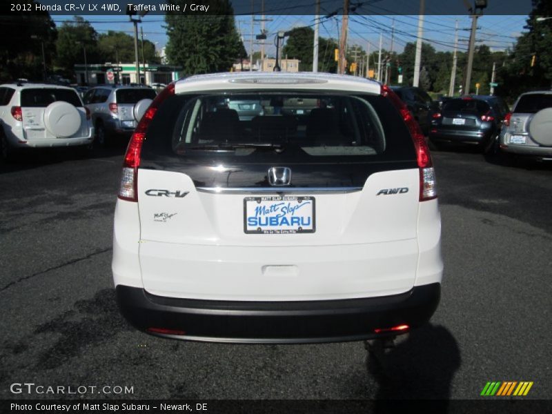Taffeta White / Gray 2012 Honda CR-V LX 4WD