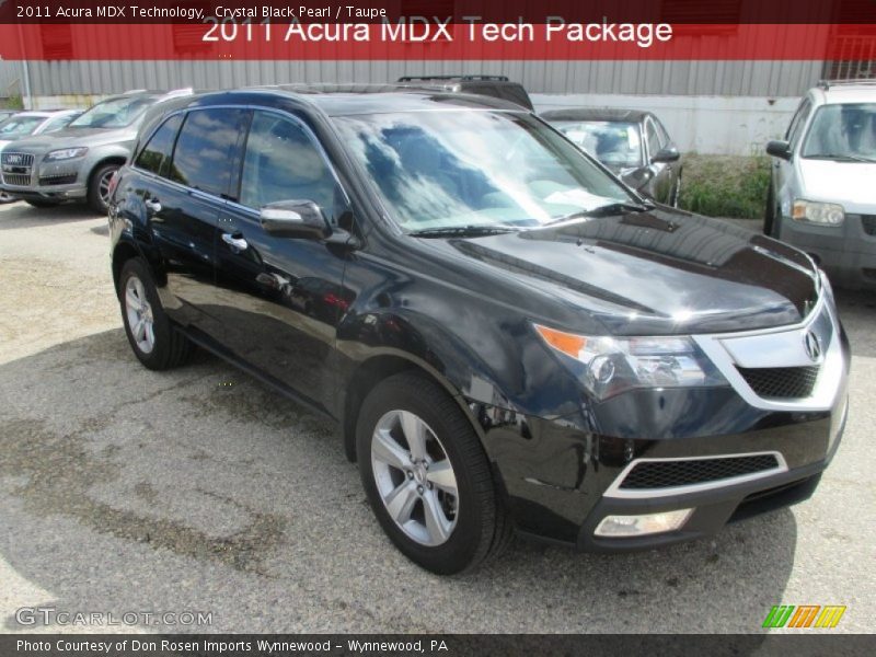 Crystal Black Pearl / Taupe 2011 Acura MDX Technology