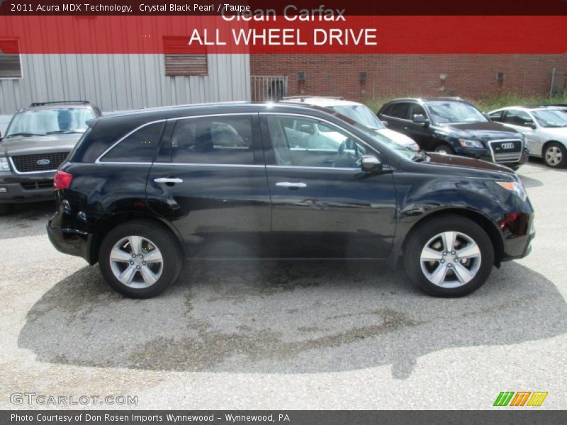 Crystal Black Pearl / Taupe 2011 Acura MDX Technology