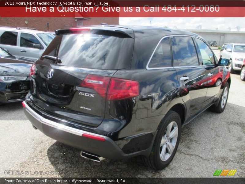 Crystal Black Pearl / Taupe 2011 Acura MDX Technology