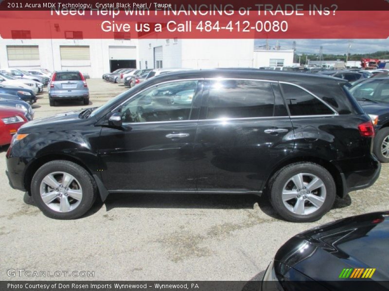 Crystal Black Pearl / Taupe 2011 Acura MDX Technology