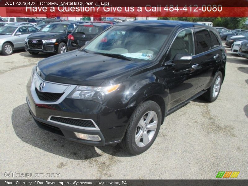 Crystal Black Pearl / Taupe 2011 Acura MDX Technology