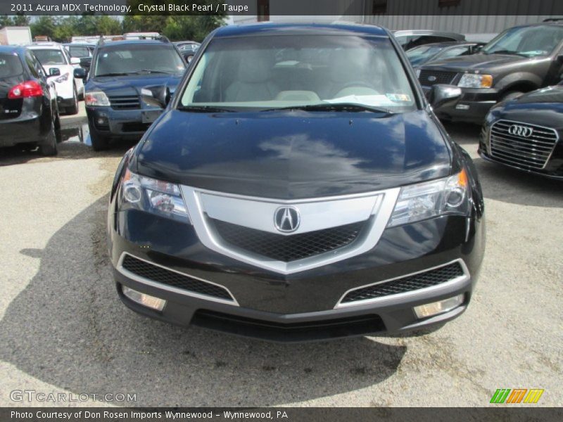 Crystal Black Pearl / Taupe 2011 Acura MDX Technology