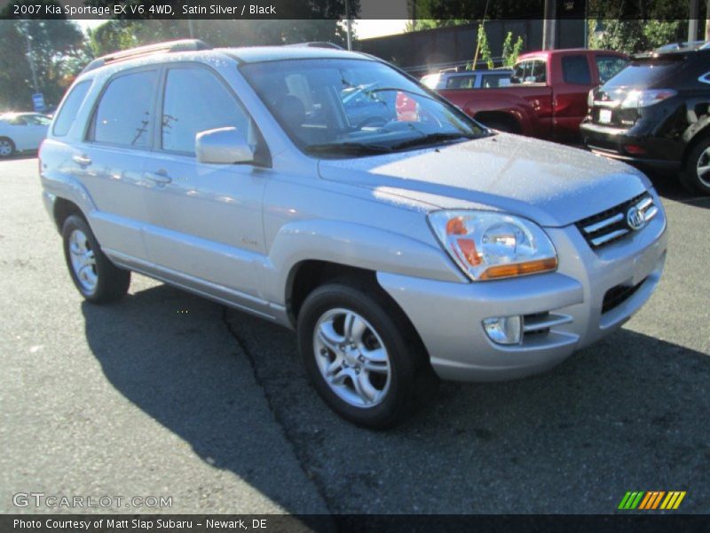 Satin Silver / Black 2007 Kia Sportage EX V6 4WD