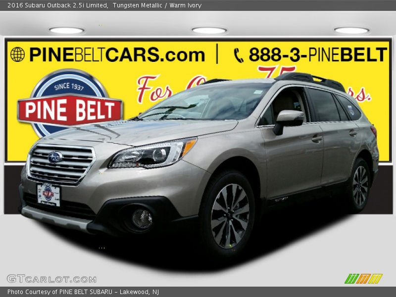Tungsten Metallic / Warm Ivory 2016 Subaru Outback 2.5i Limited