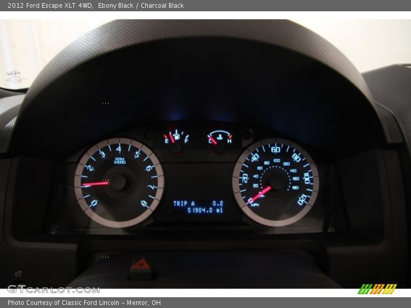 Ebony Black / Charcoal Black 2012 Ford Escape XLT 4WD