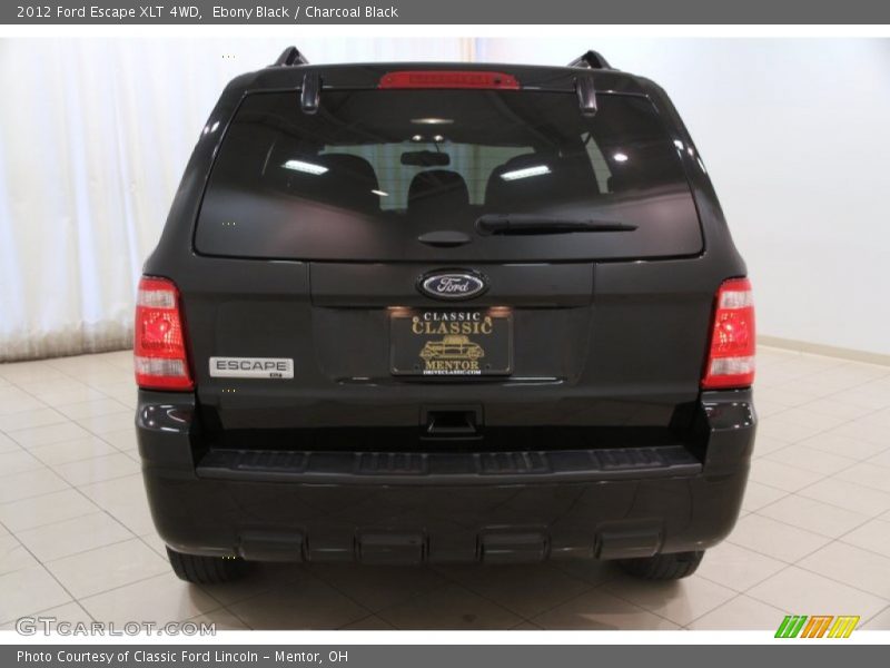 Ebony Black / Charcoal Black 2012 Ford Escape XLT 4WD