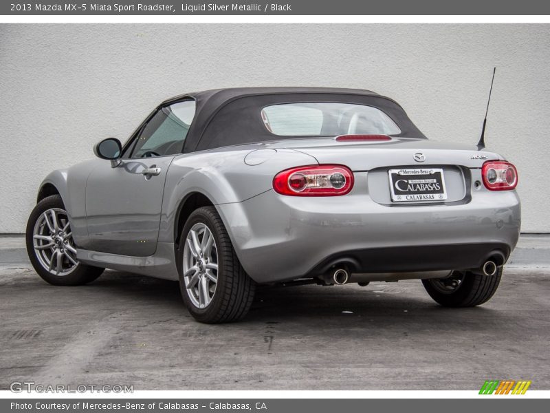 Liquid Silver Metallic / Black 2013 Mazda MX-5 Miata Sport Roadster